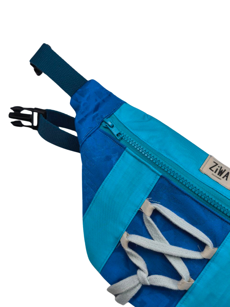 Riñonera azul años 80
