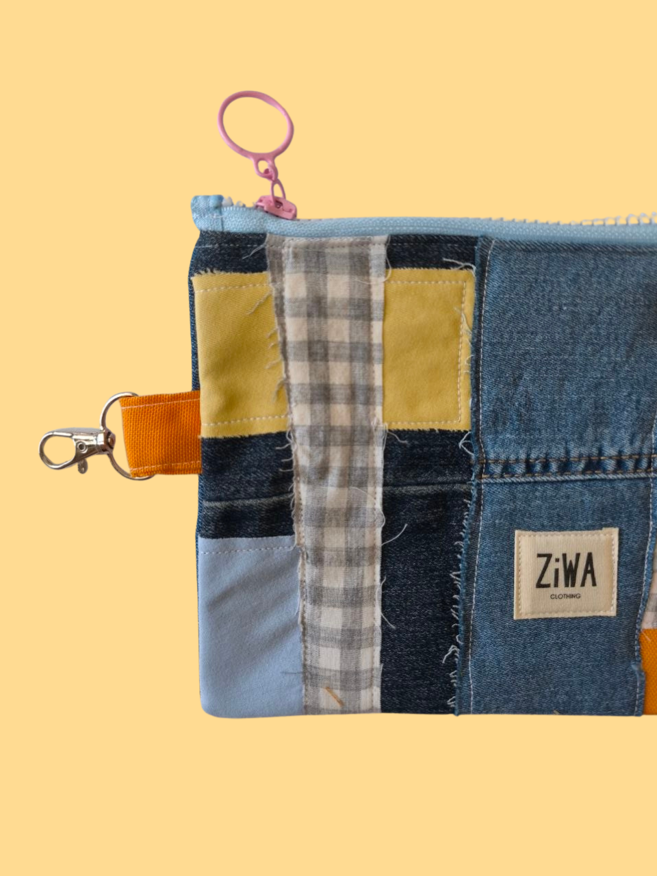 Patchwork Pencil Case - Pop lines