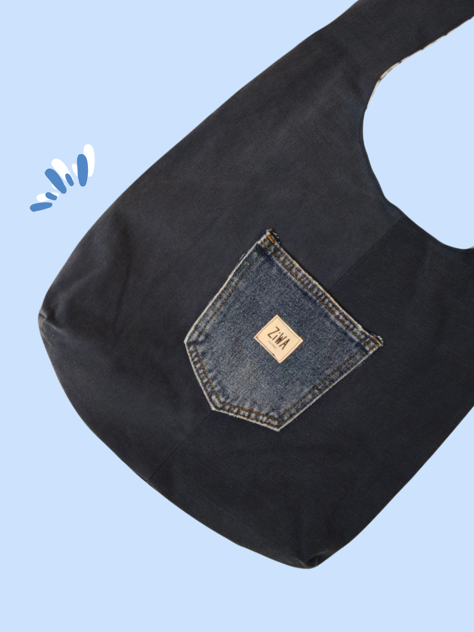 Bolso hobo azul marino
