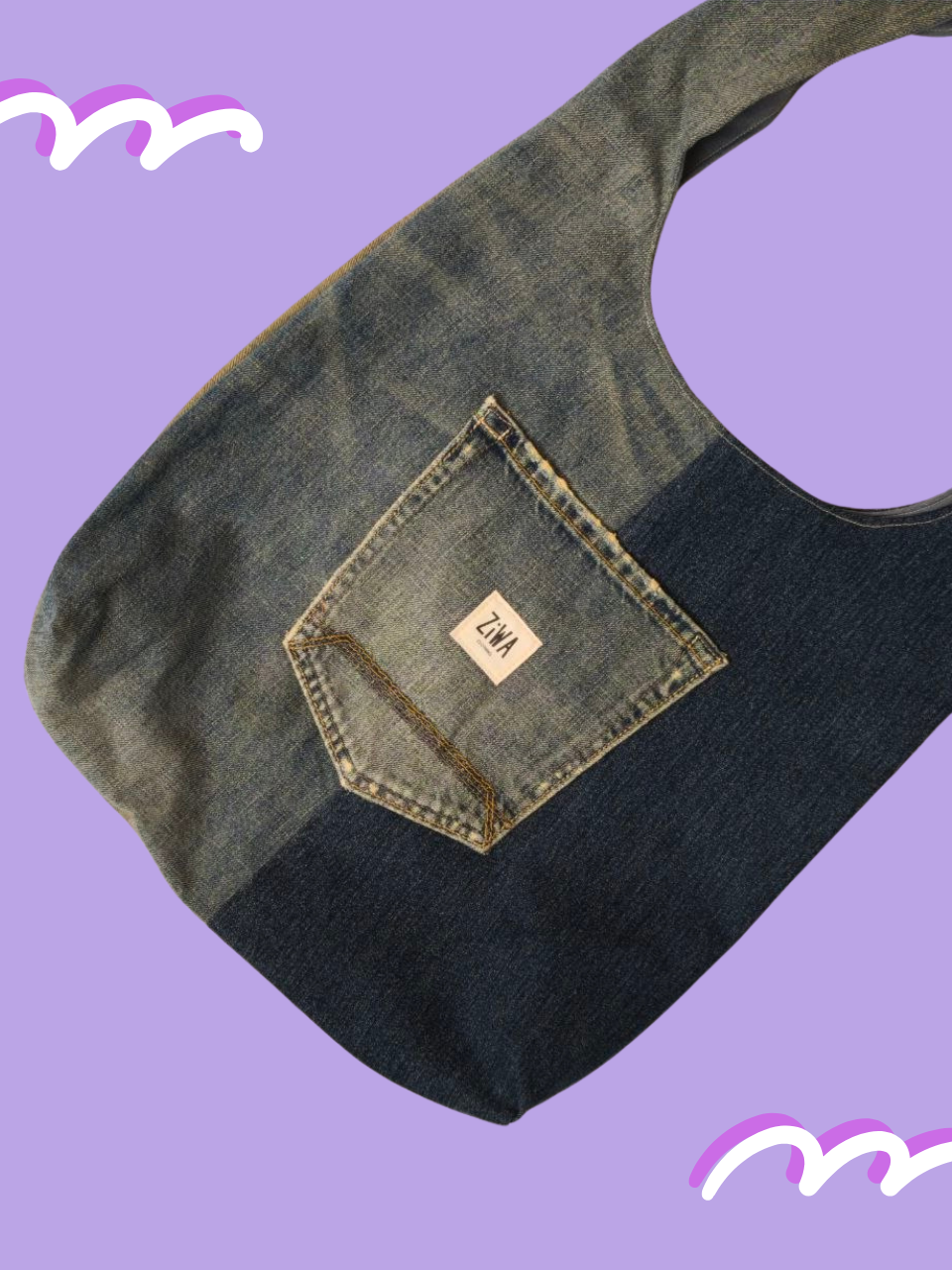 Borsa Hobo Denim