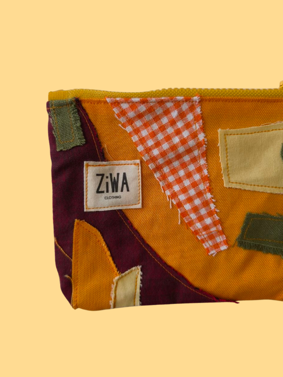 Estuche de patchwork - Amarillo