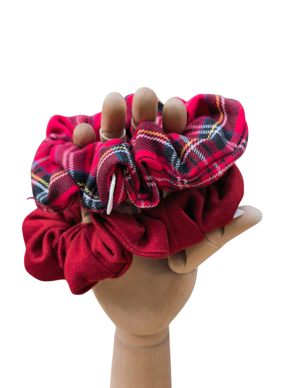 Velvet Tartan Scrunchie Set