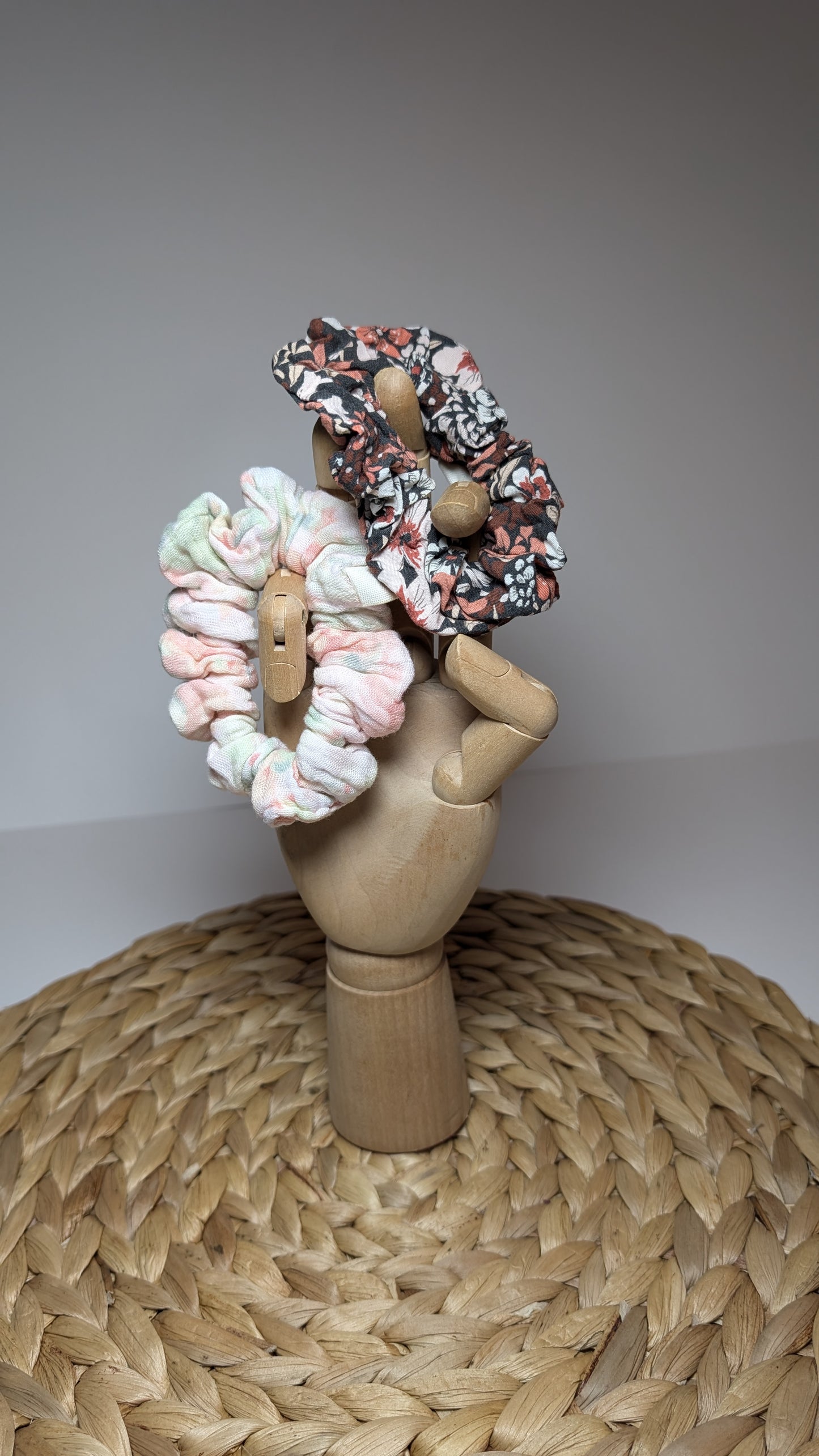 Scrunchies Rosa - Fiori